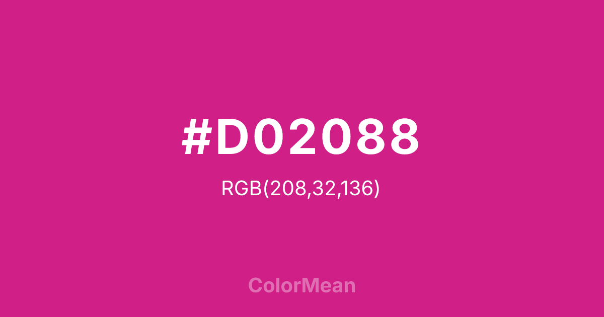 #D02088 color swatch