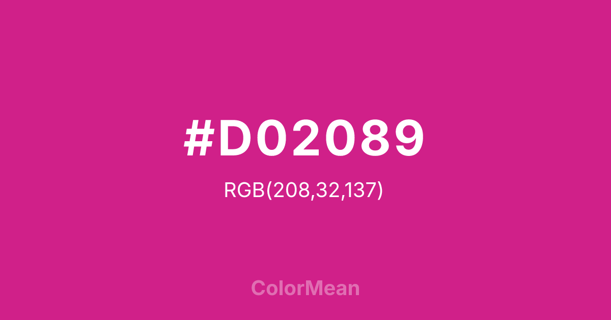 #D02089 color swatch