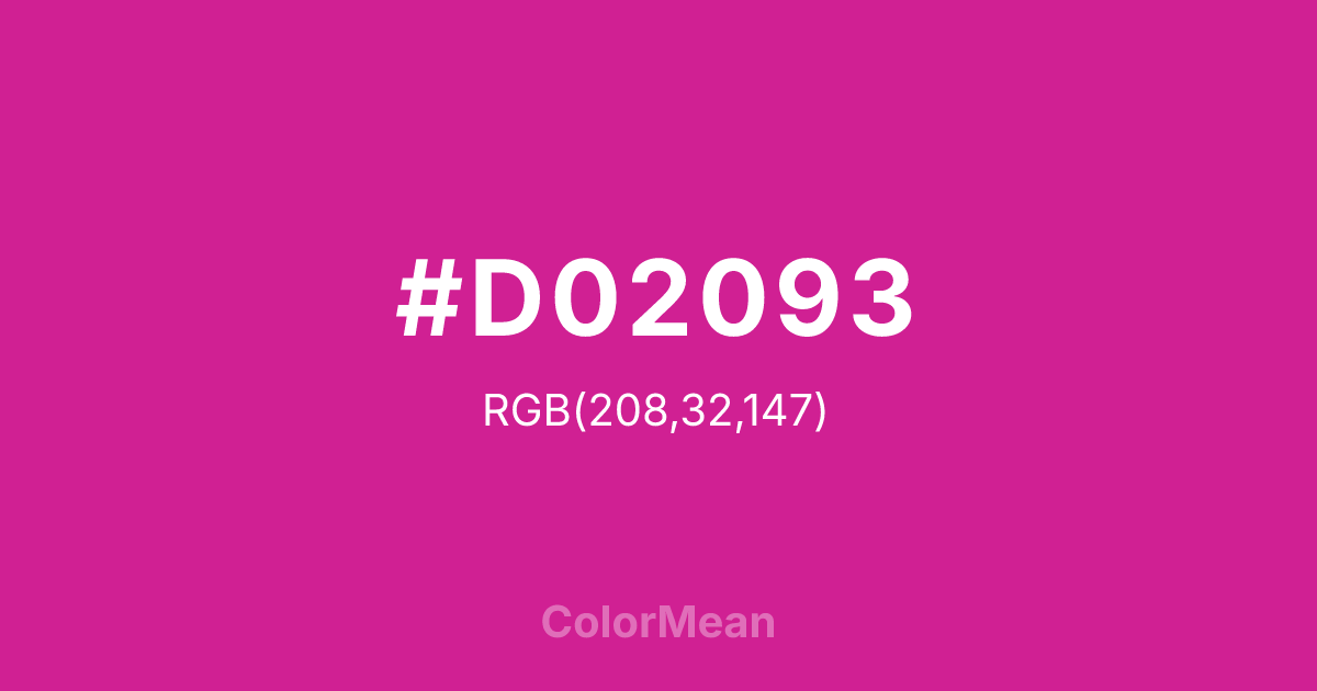 #D02093 color swatch