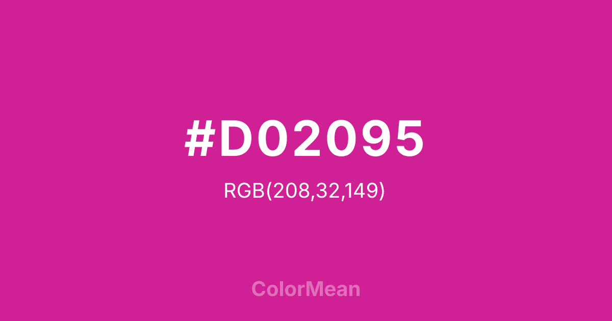 #D02095 color swatch