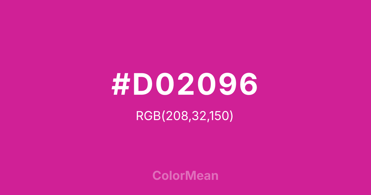 #D02096 color swatch