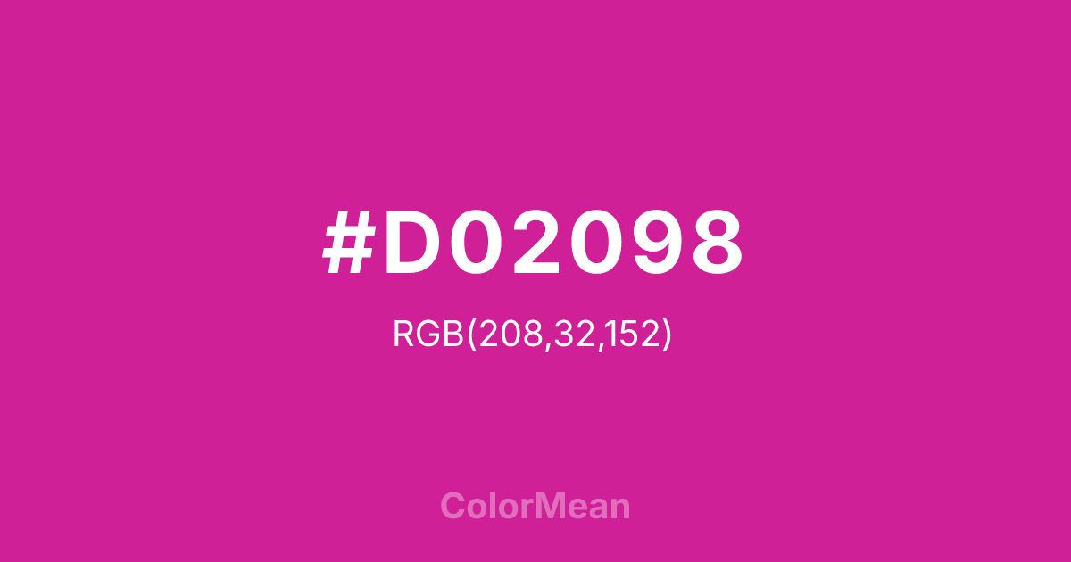 #D02098 color swatch