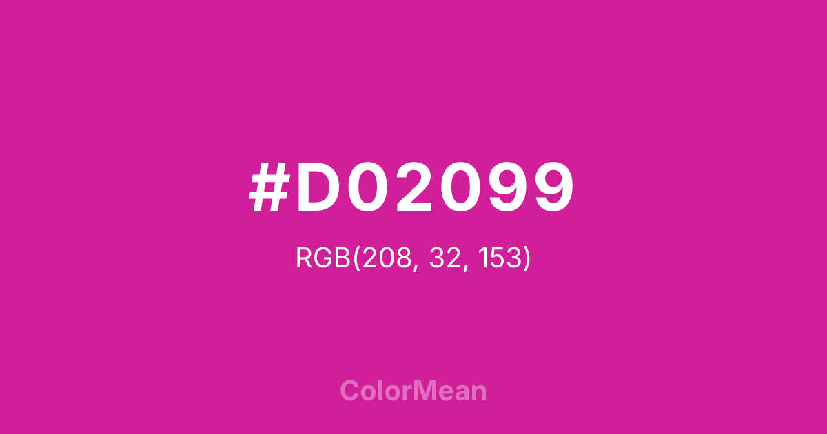 #D02099 color swatch