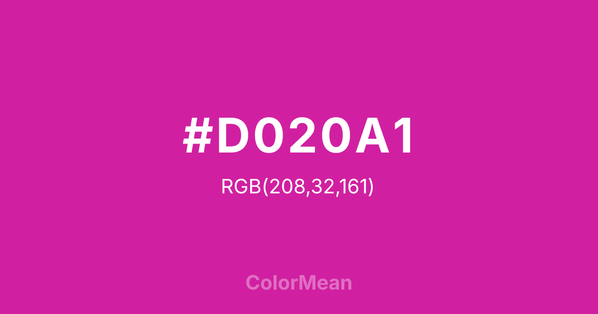 #D020A1 color swatch