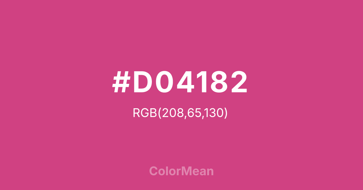 #D04182 color swatch