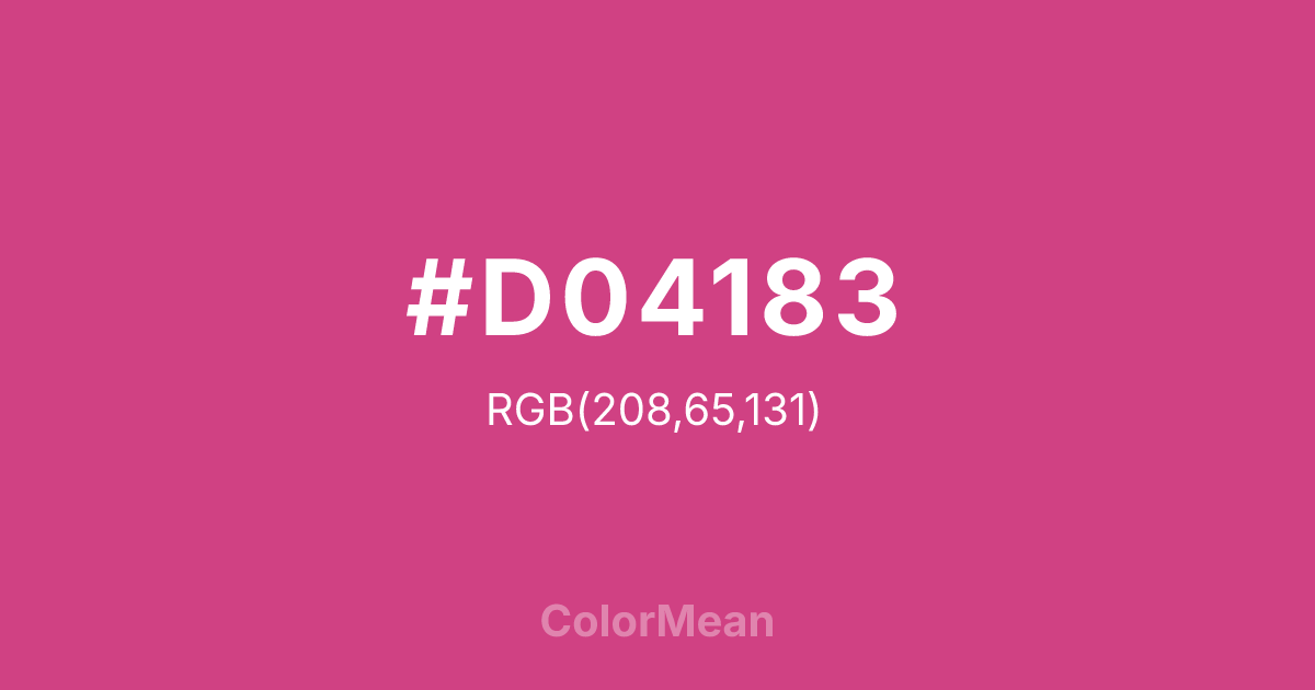 #D04183 color swatch