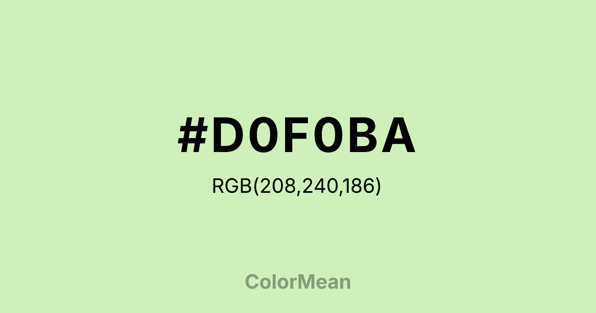 #D0F0BA color swatch