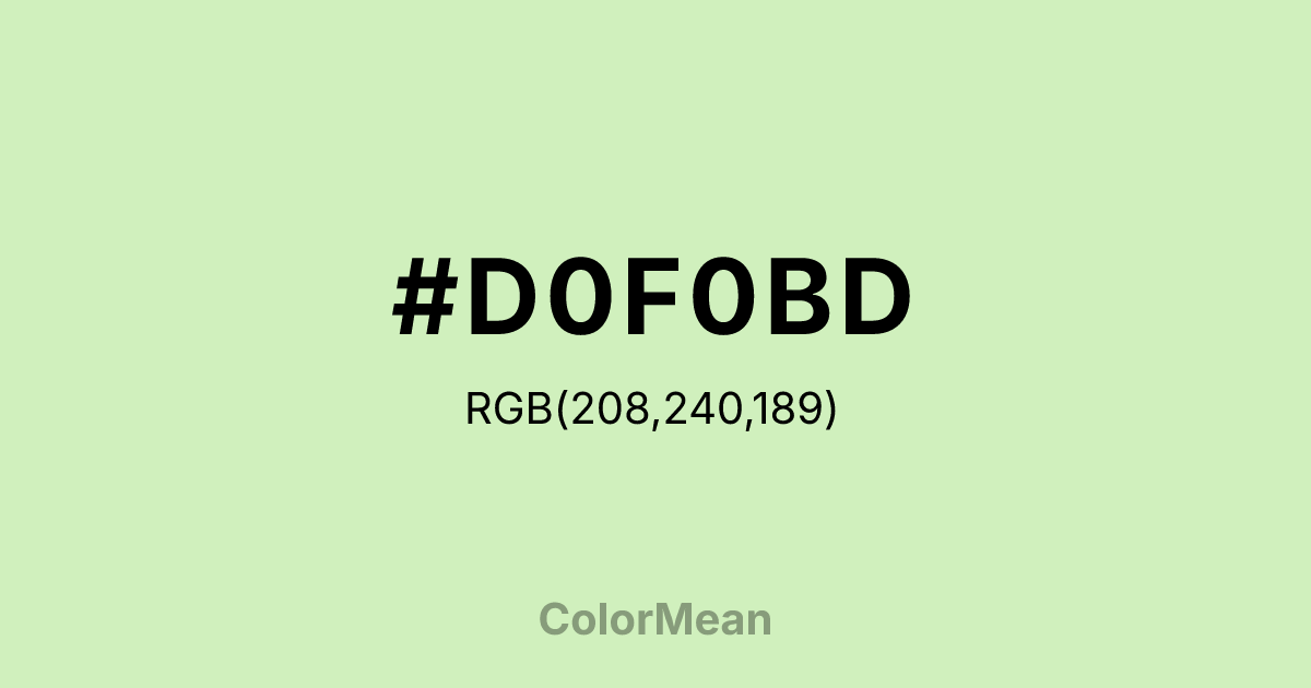 #D0F0BD color swatch