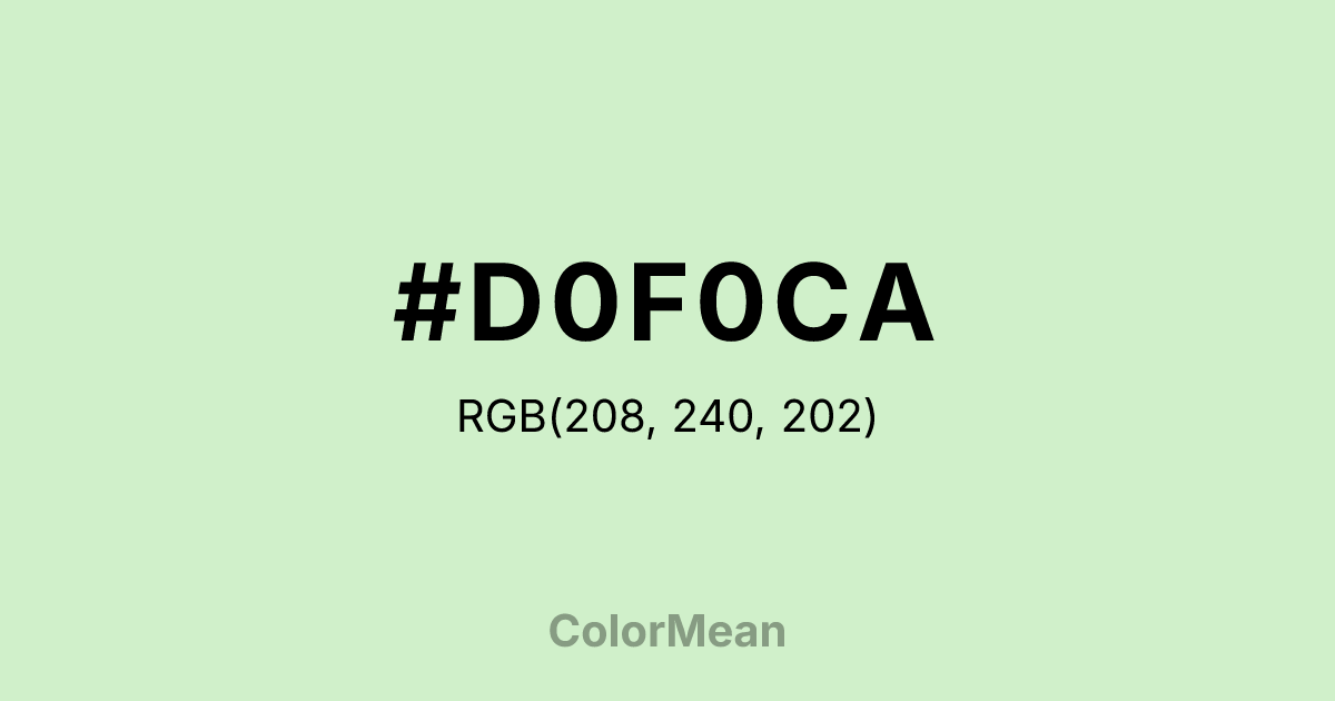 #D0F0CA color swatch