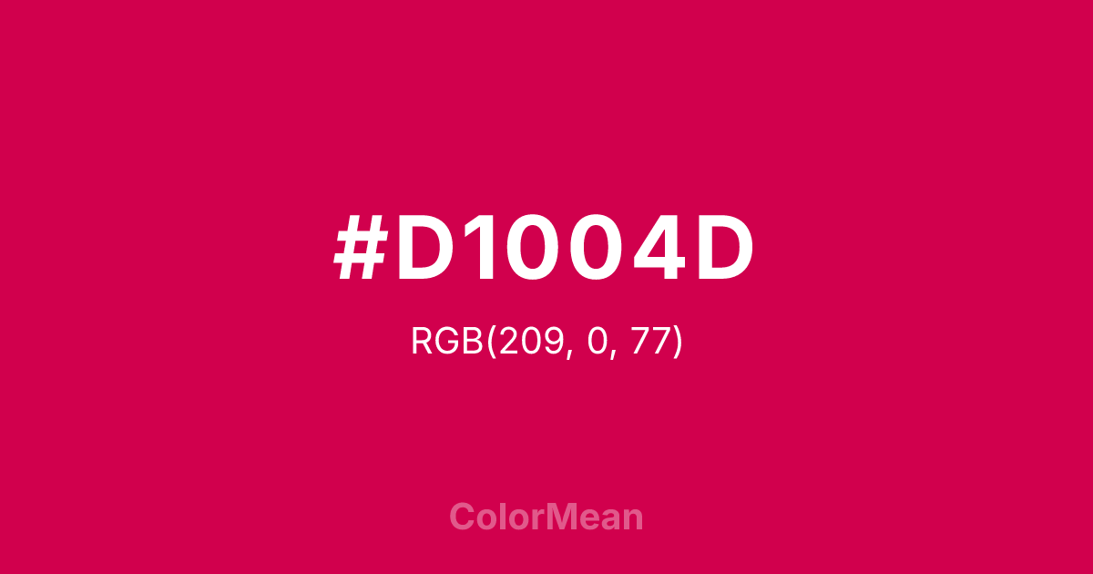 #D1004D color swatch