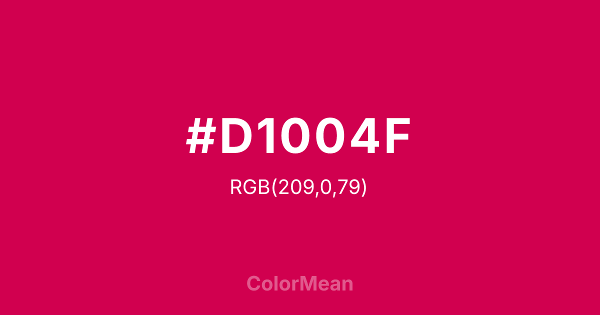 #D1004F color swatch