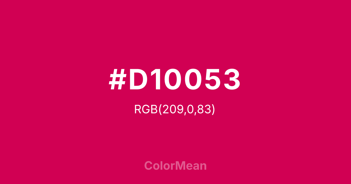#D10053 color swatch