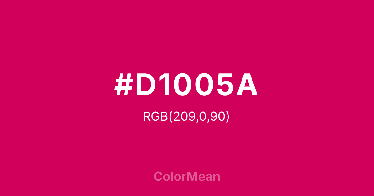 #D1005A color swatch