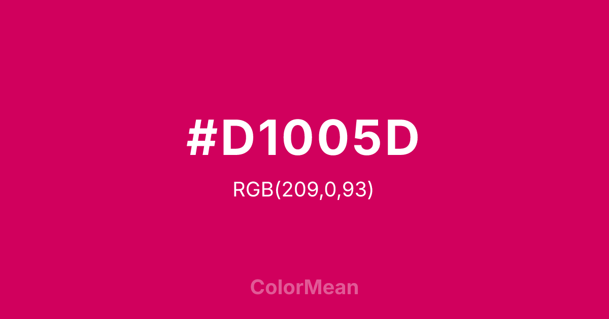 #D1005D color swatch