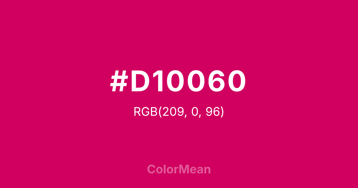 #D10060 color swatch
