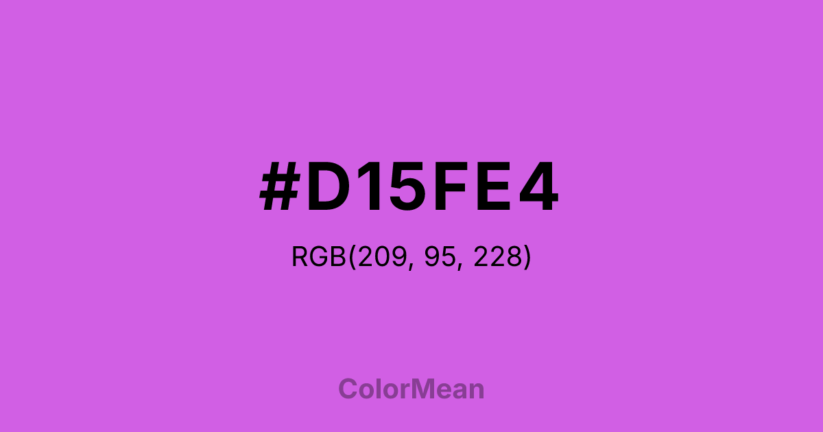 #D15FE4 color swatch