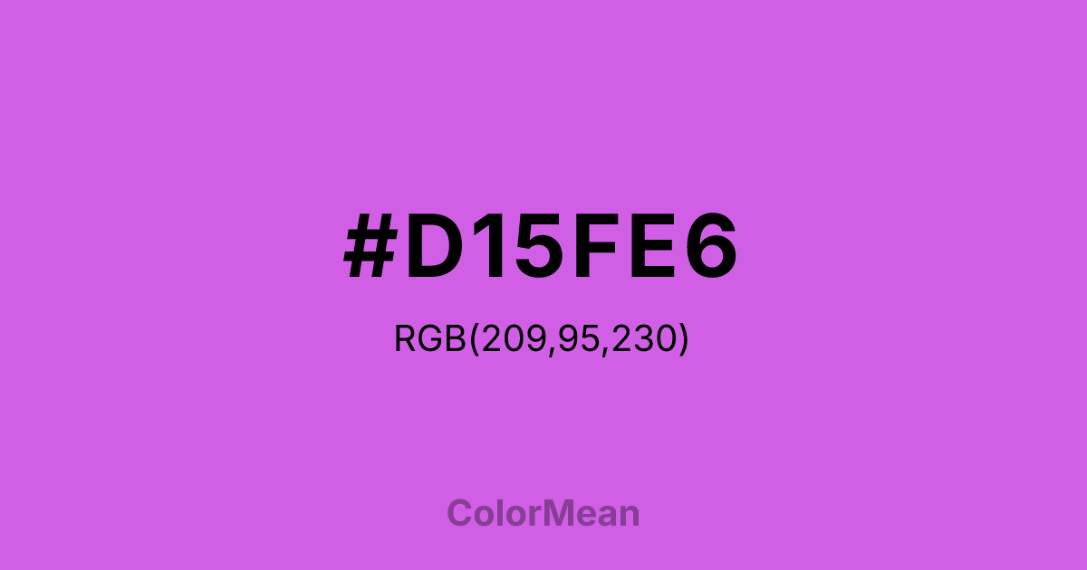 #D15FE6 color swatch
