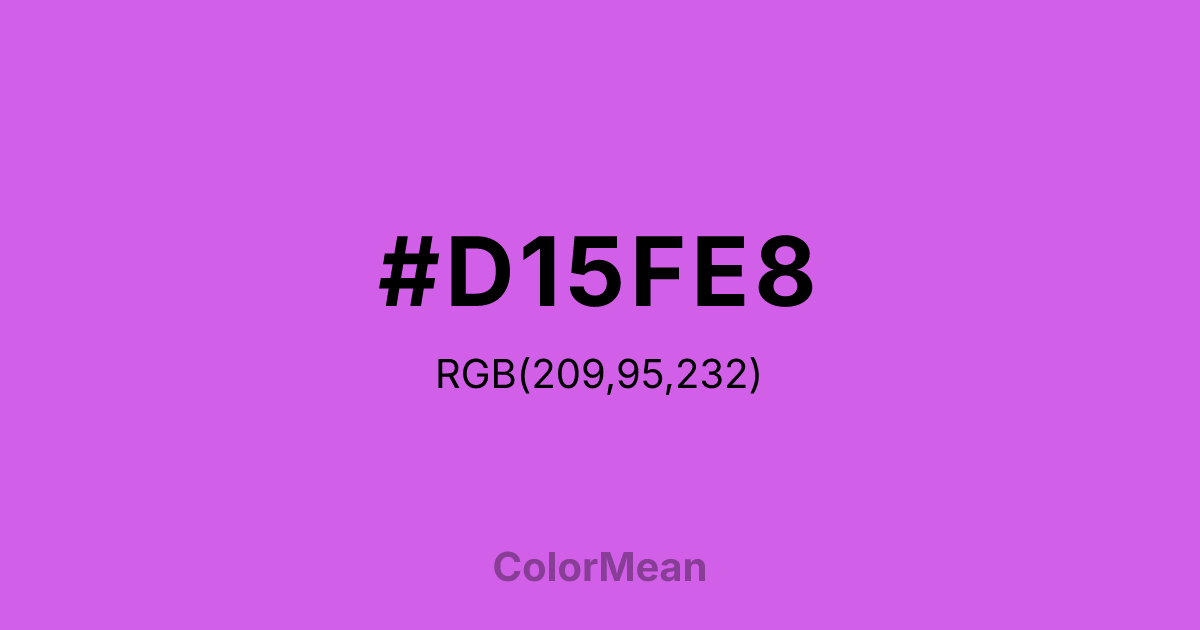 #D15FE8 color swatch