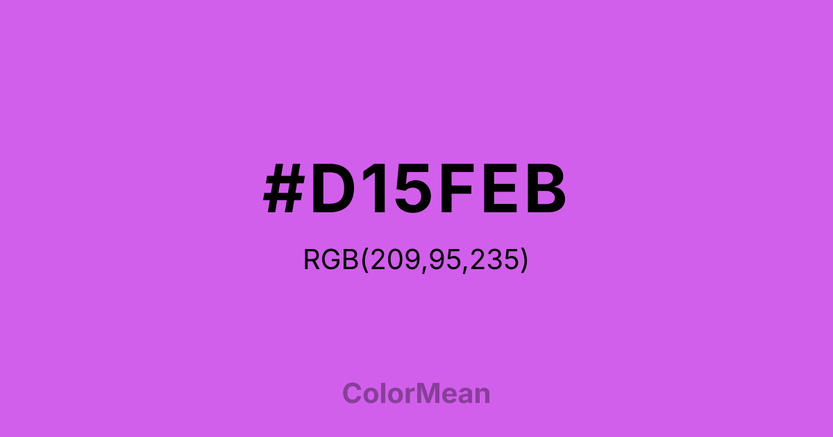 #D15FEB color swatch