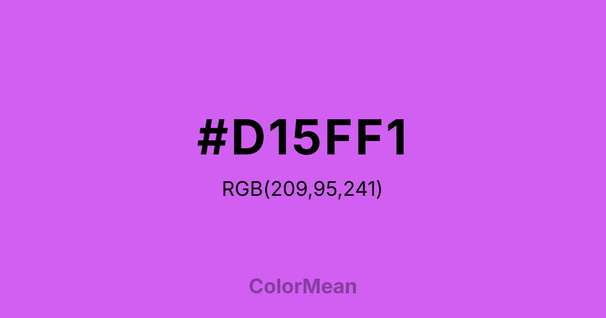 #D15FF1 color swatch