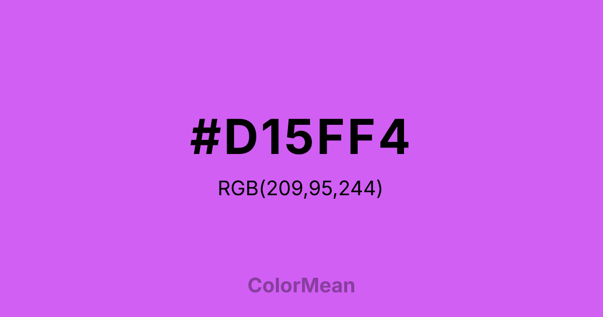 #D15FF4 color swatch