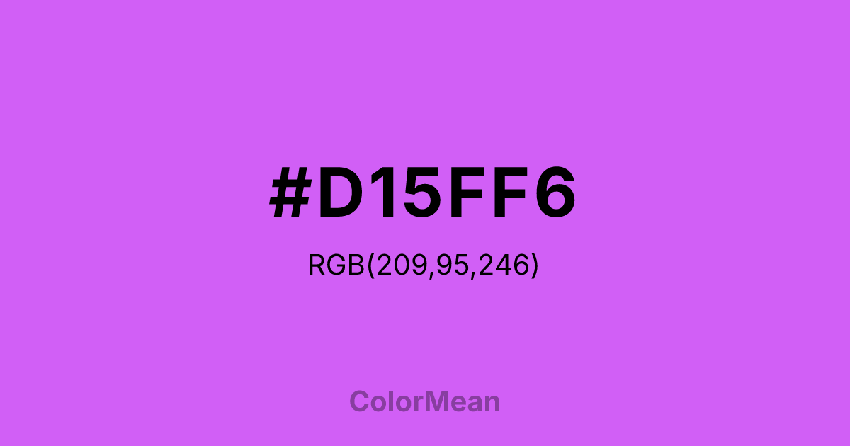 #D15FF6 color swatch