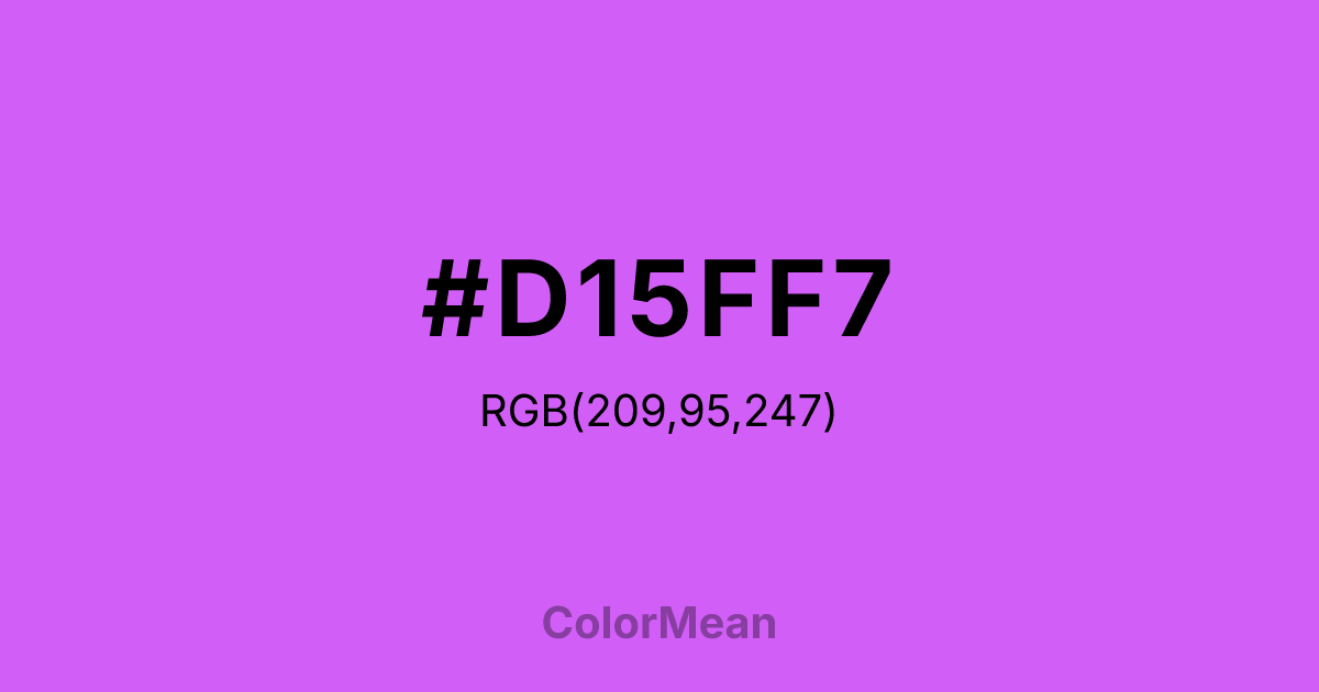 #D15FF7 color swatch