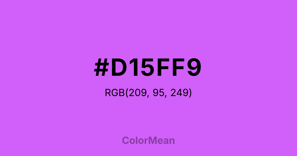 #D15FF9 color swatch
