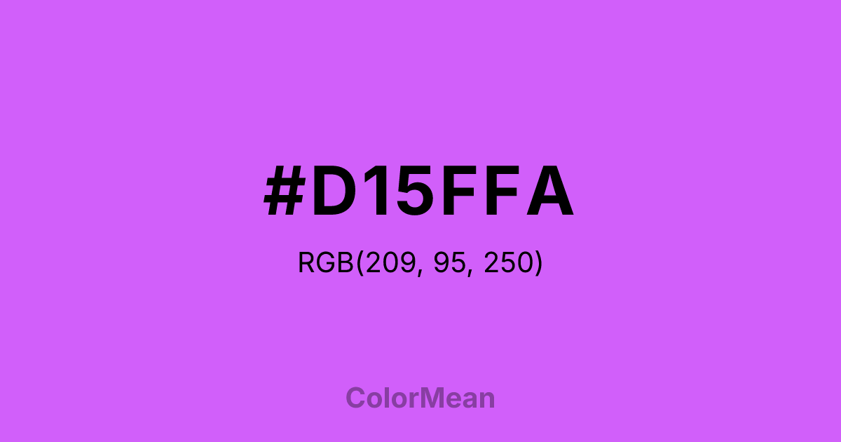 #D15FFA color swatch
