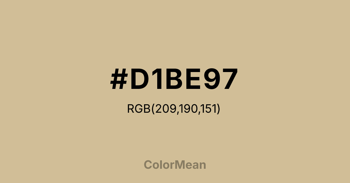 #D1BE97 color swatch