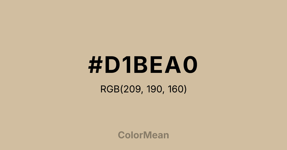 #D1BEA0 color swatch