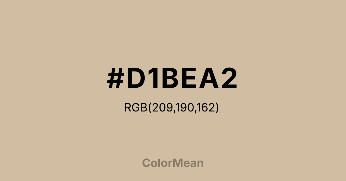 #D1BEA2 color swatch