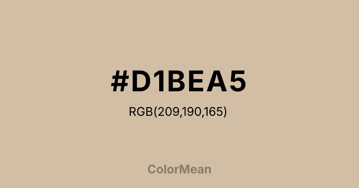 #D1BEA5 color swatch