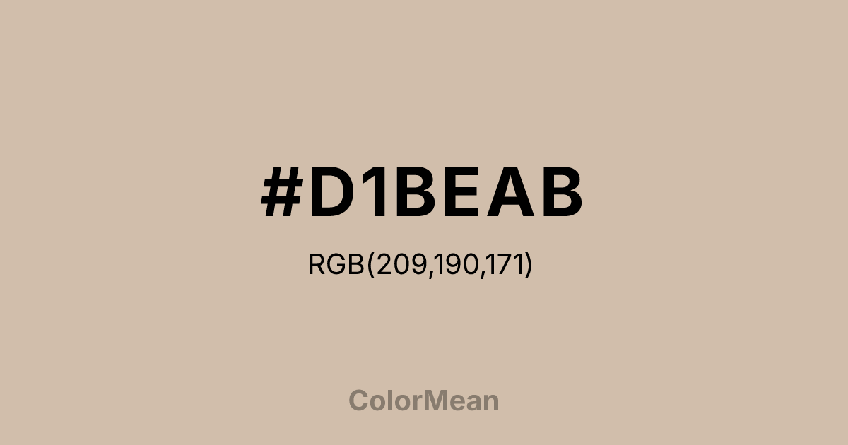 #D1BEAB color swatch