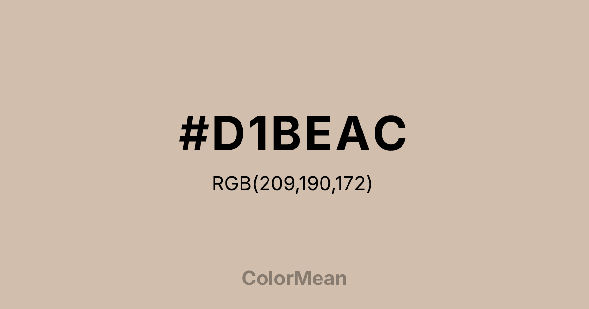 #D1BEAC color swatch