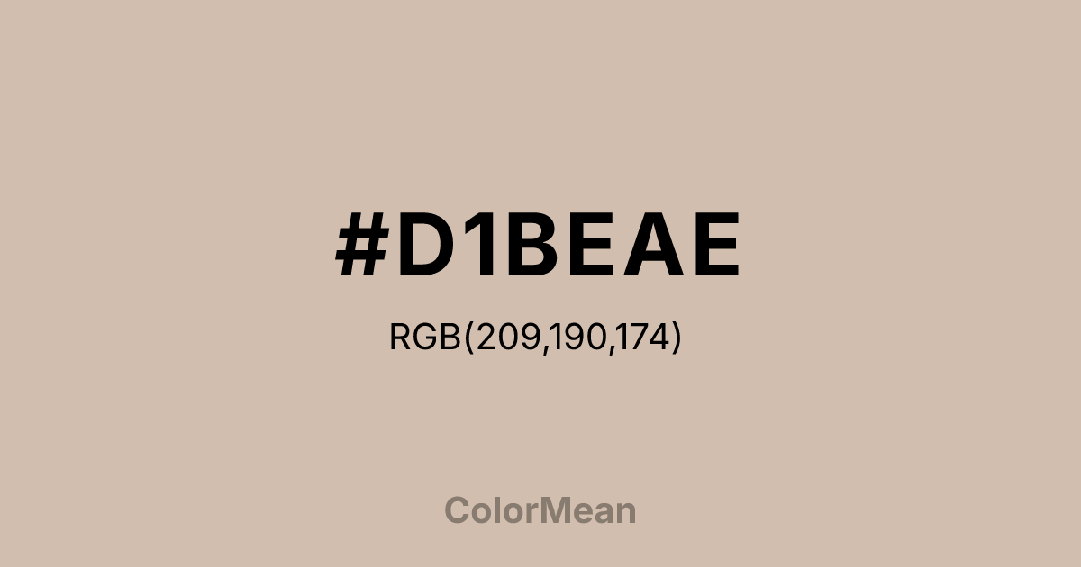 #D1BEAE color swatch
