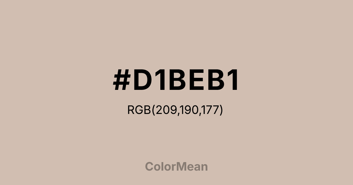 #D1BEB1 color swatch