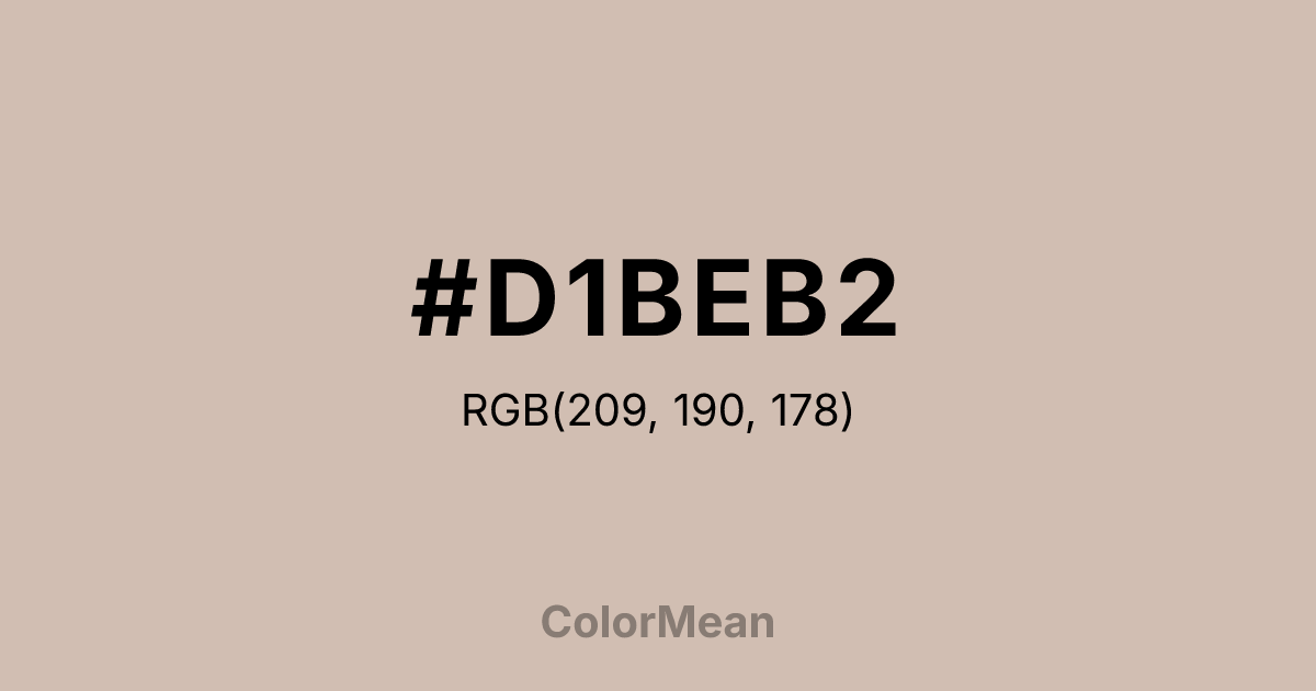 #D1BEB2 color swatch