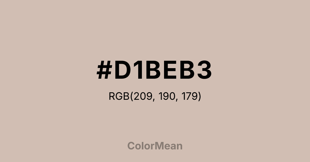 #D1BEB3 color swatch