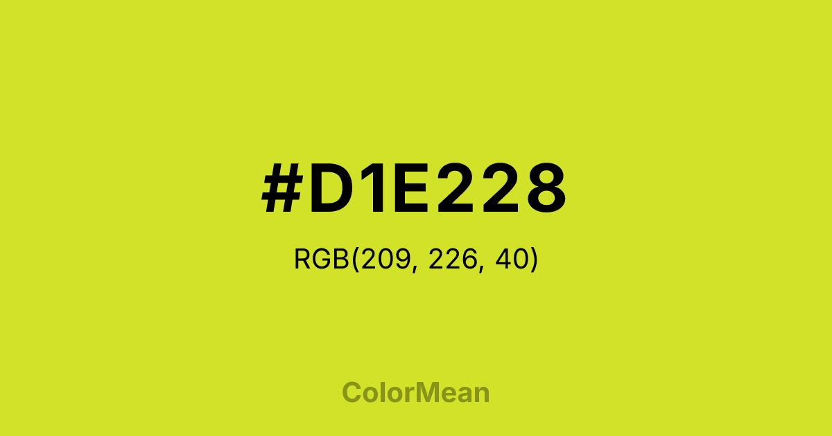 #D1E228 color swatch