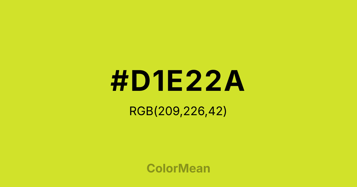 #D1E22A color swatch