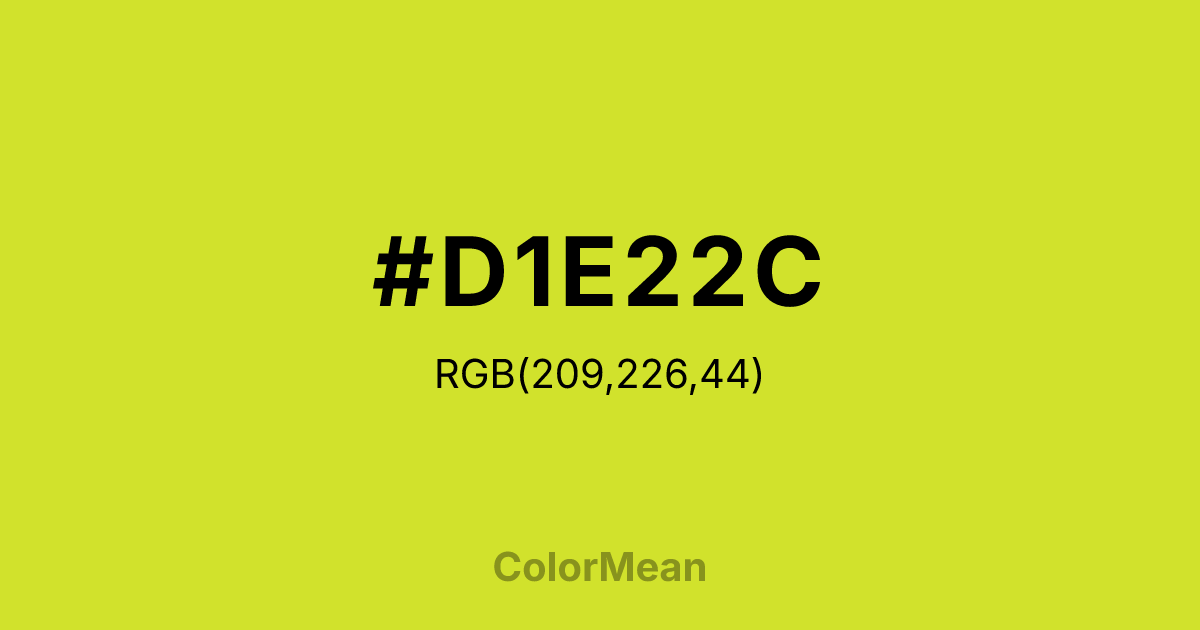 #D1E22C color swatch