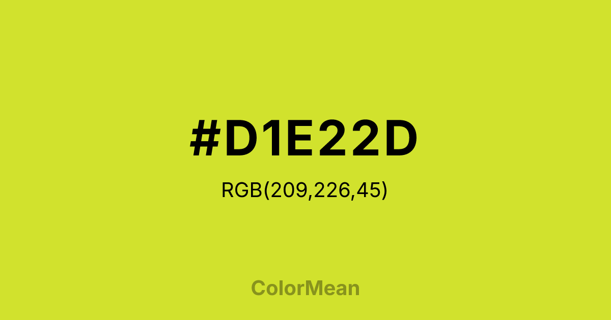#D1E22D color swatch