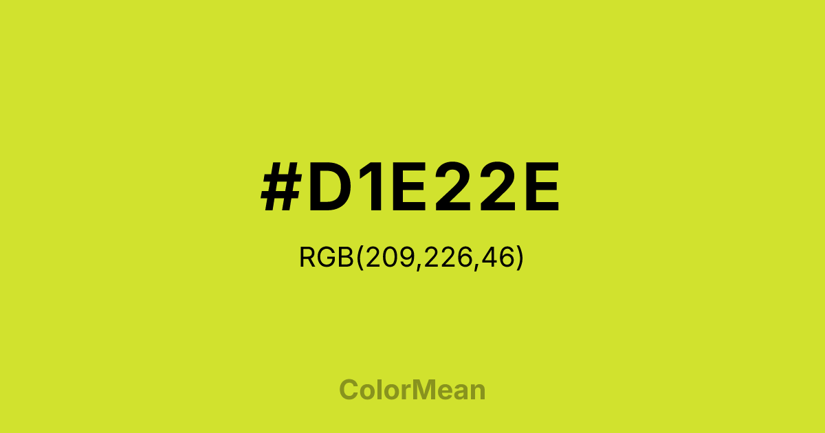 #D1E22E color swatch