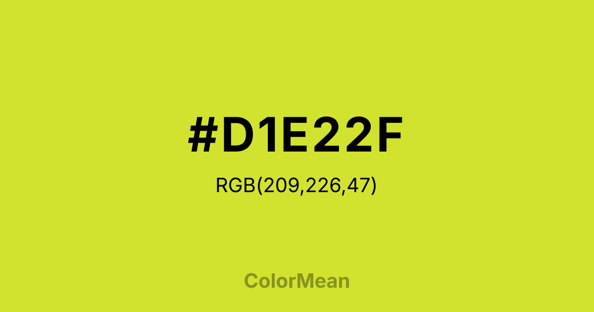 #D1E22F color swatch