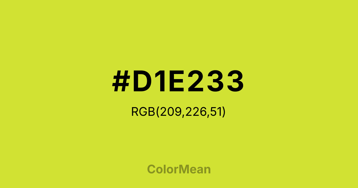 #D1E233 color swatch