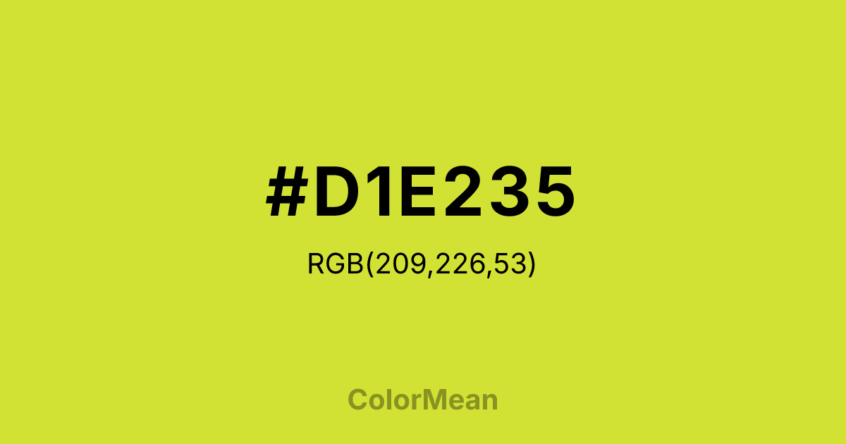#D1E235 color swatch
