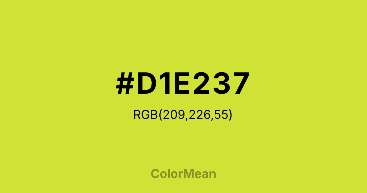 #D1E237 color swatch