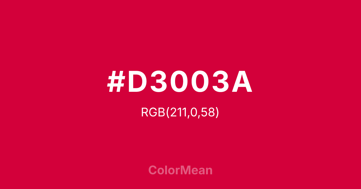 #D3003A color swatch