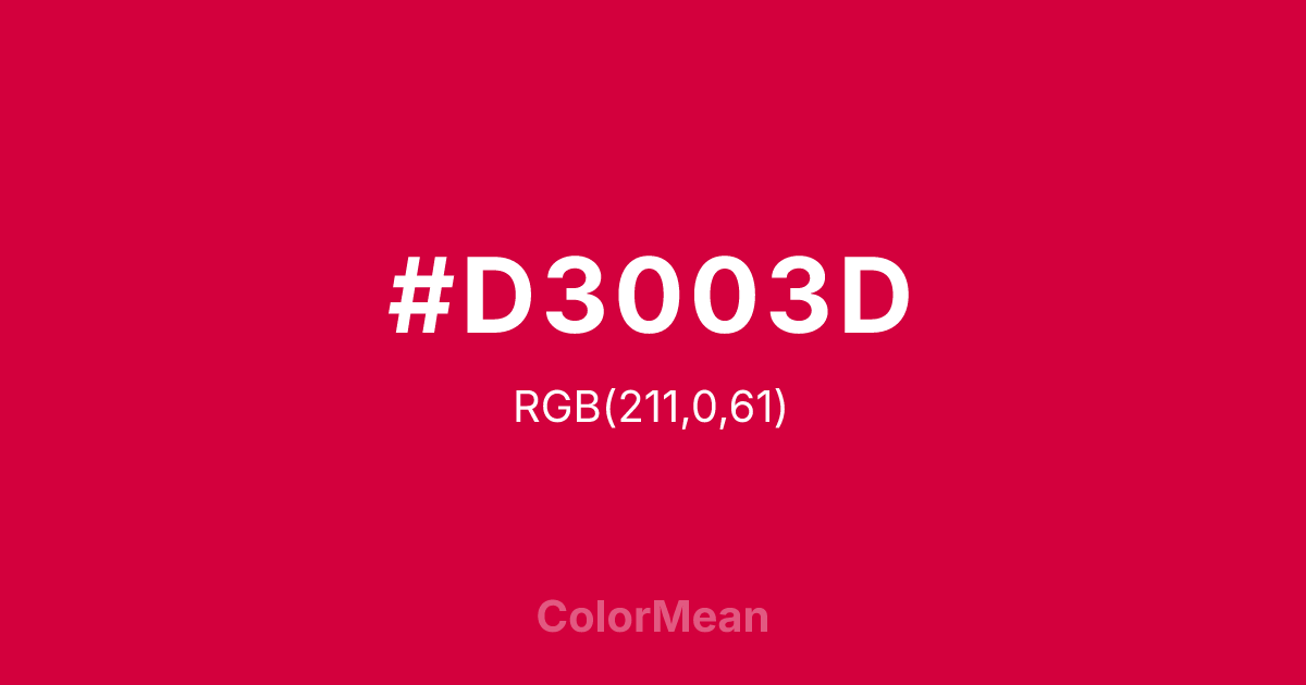 #D3003D color swatch
